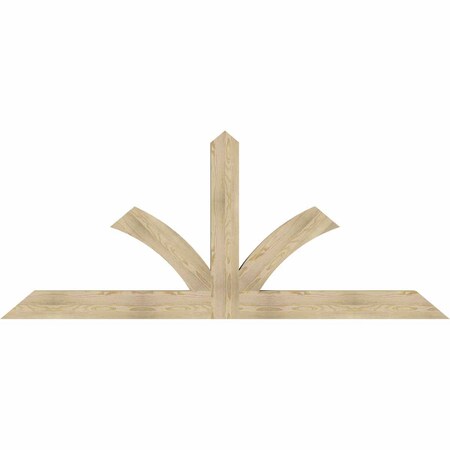 Ekena Millwork Richland Rough Sawn Timber Gable Bracket, Douglas Fir, 96"W x 40"H x 4"D x 6"F, 10/12 Pitch GBW096X40X0406RIC00RDF